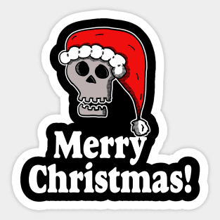 Santa Skull Merry Christmas Sticker